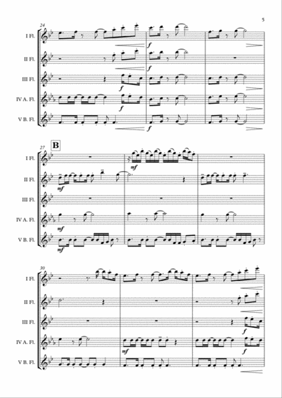 Overture/prologue Woodwind Ensemble scores gallery preview page 6