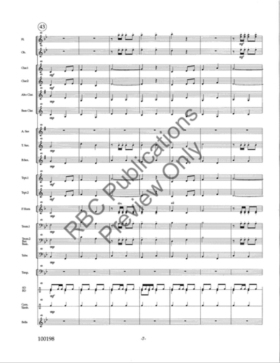 March Of The Silver Brigade Concert Band scores gallery preview page 10