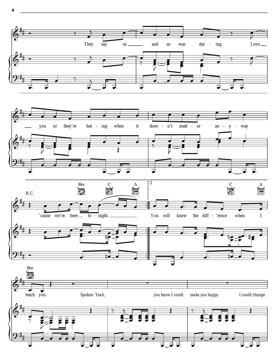 Like I Love You Piano, Vocal, Guitar scores gallery preview page 4
