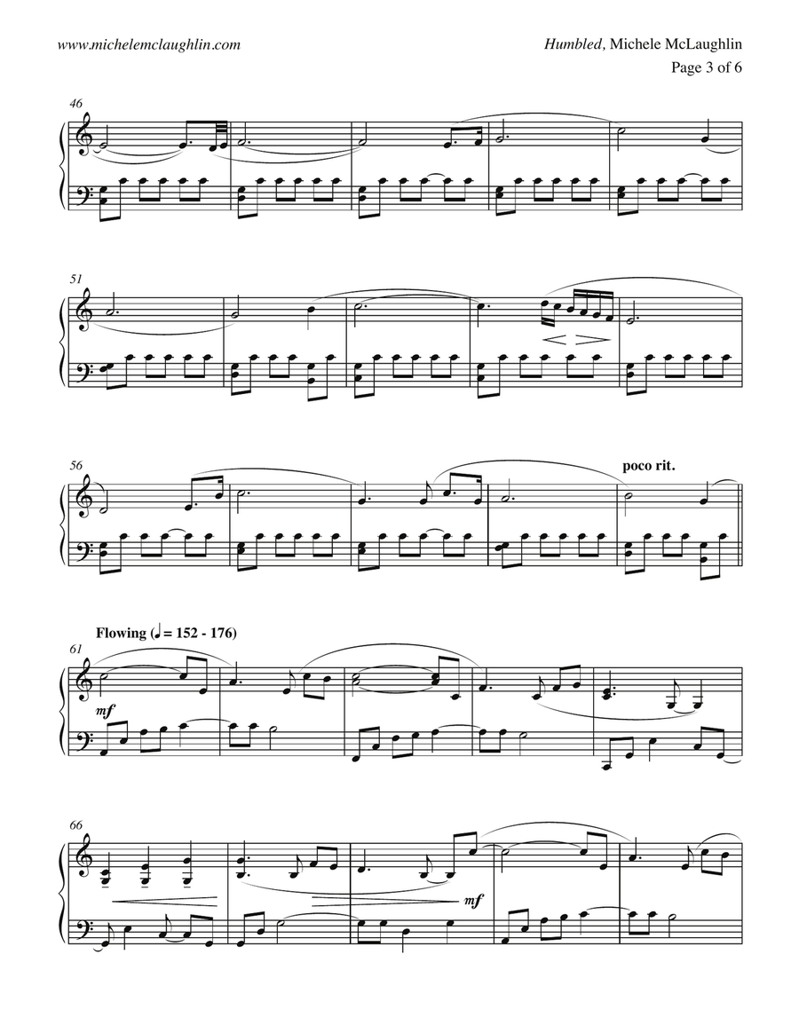 Humbled Piano Solo scores gallery preview page 3