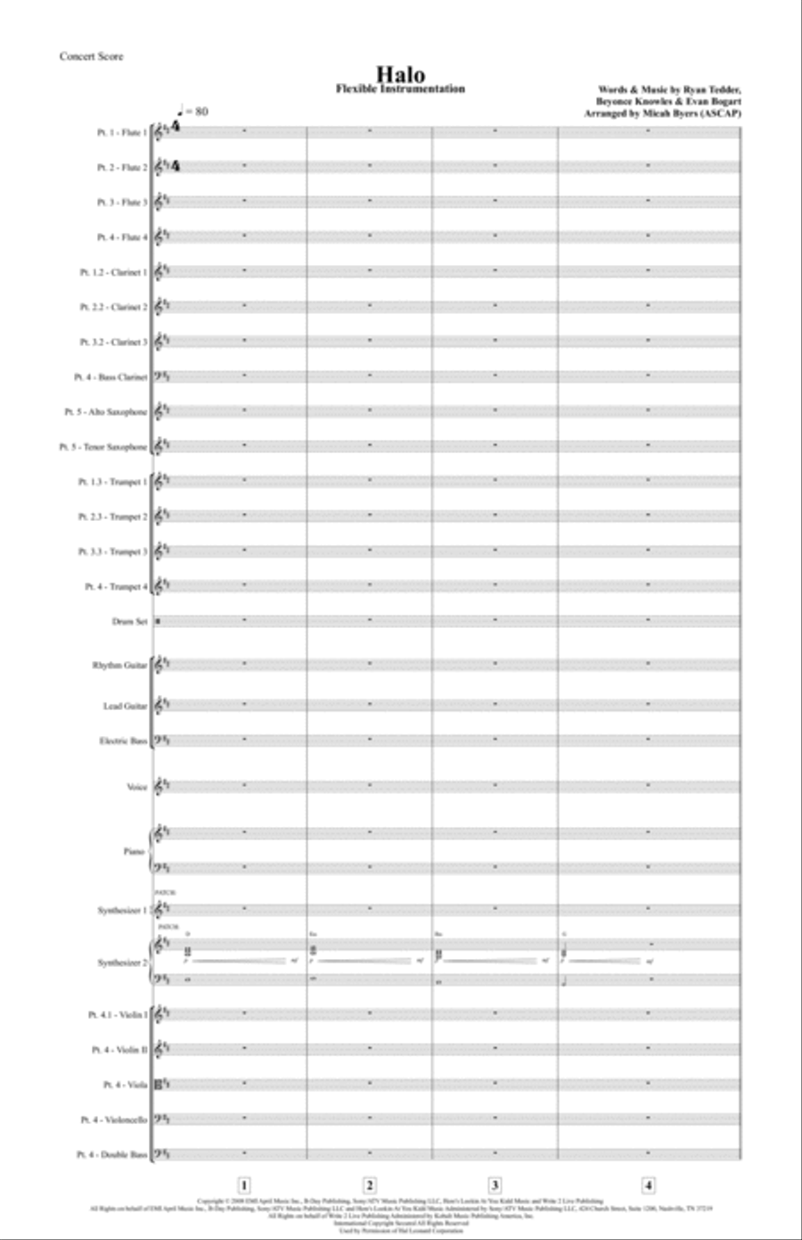 Halo Halo Large Ensemble scores gallery preview page 1