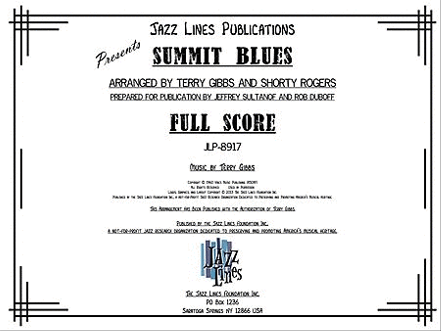 Summit Blues Summit Blues Big Band scores gallery preview page 1