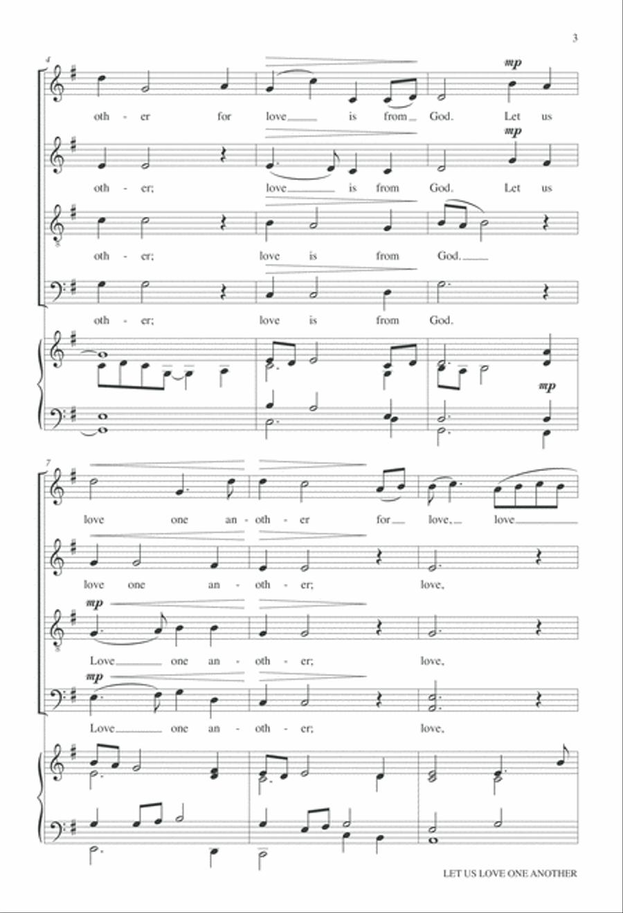Let Us Love One Another 4-Part scores gallery preview page 3