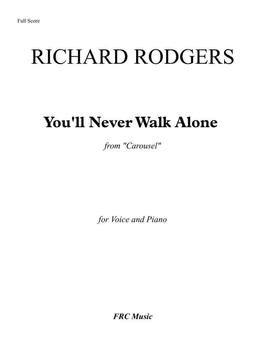 You'll Never Walk Alone Voice scores gallery preview page 1