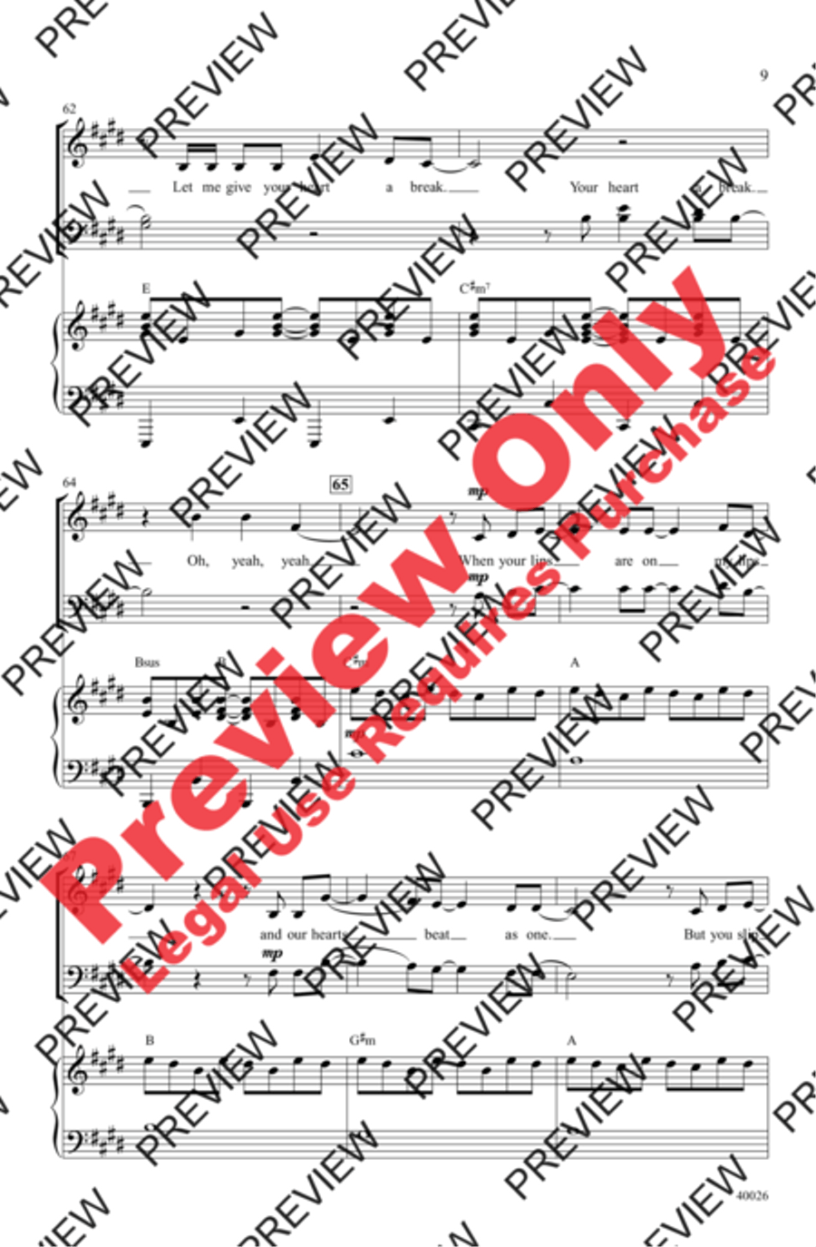 Give Your Heart a Break - SoundTrax CD (CD only) Choir scores gallery preview page 9