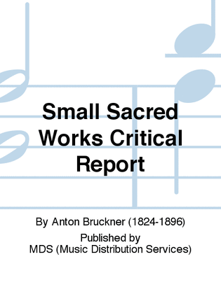 Book cover for Small Sacred Works Critical Report