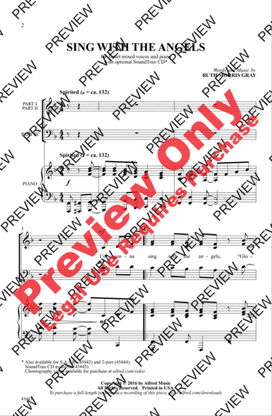 Sing with the Angels 3-Part scores gallery preview page 2