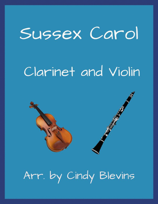 Book cover for Sussex Carol, Clarinet and Violin