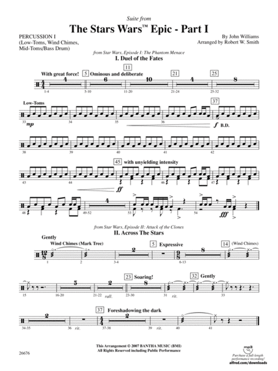 Suite from the Star Wars Epic -- Part I: 1st Percussion