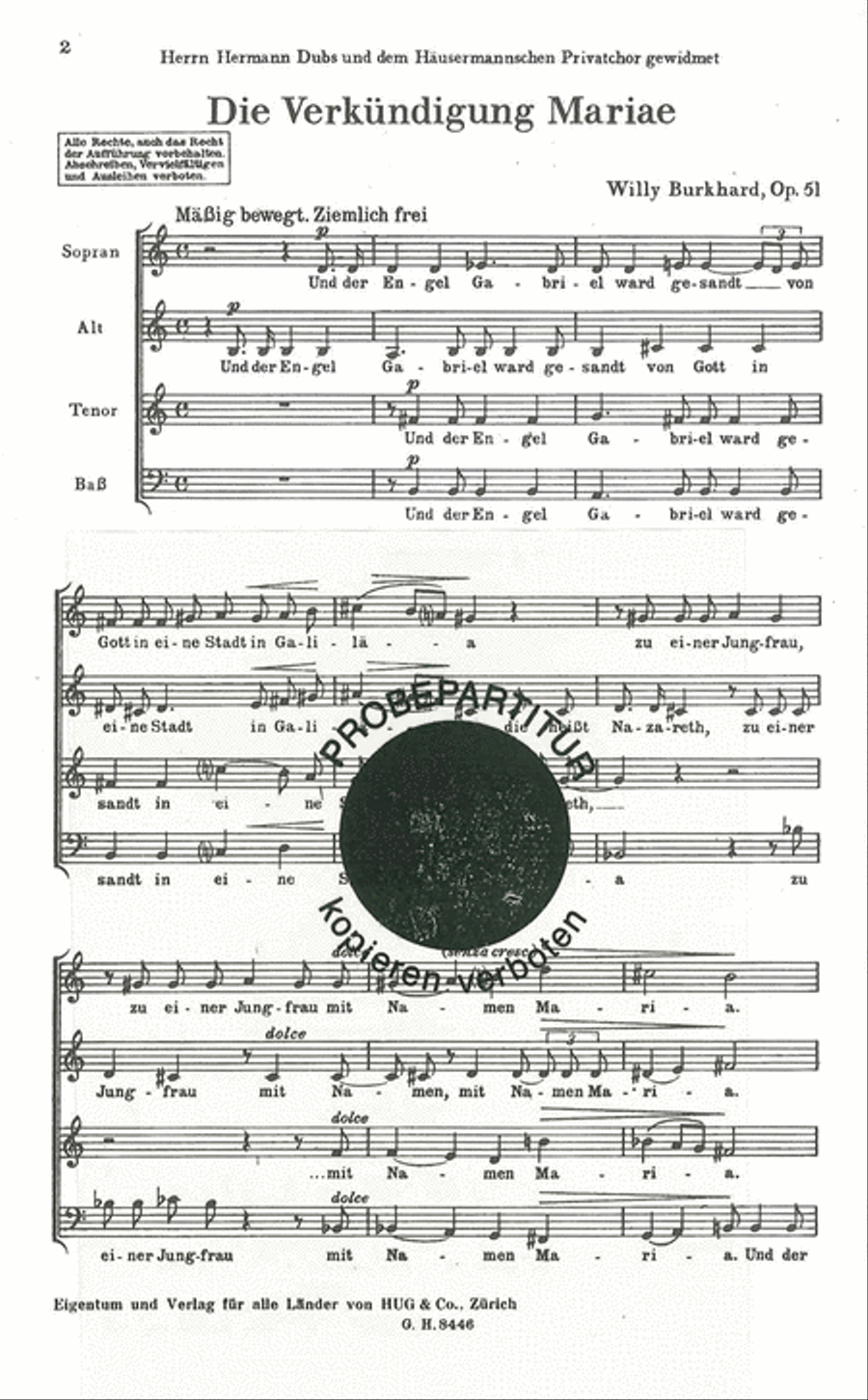 Verkundigung Mariae Verkundigung Mariae Choir scores gallery preview page 1