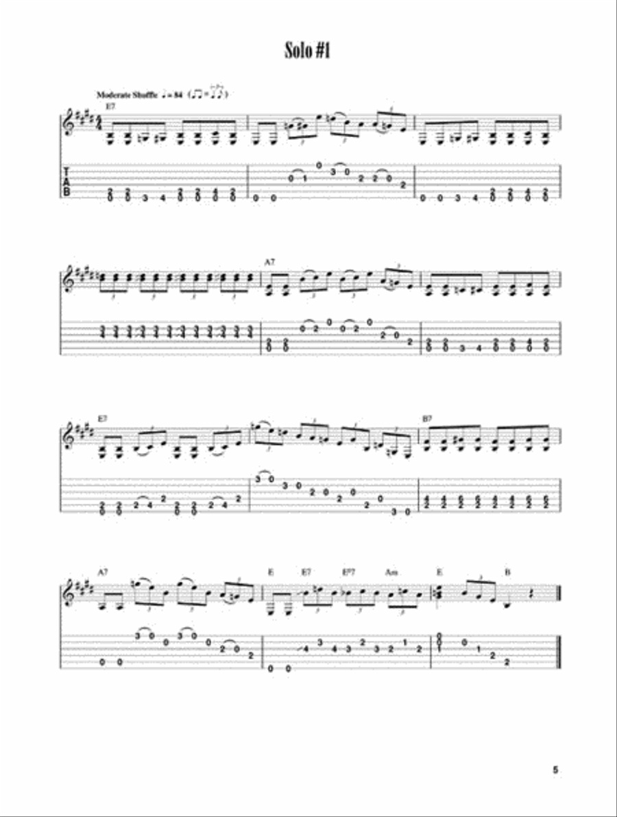 Solo Blues Guitar Solo Blues Guitar Electric Guitar scores gallery preview page 4