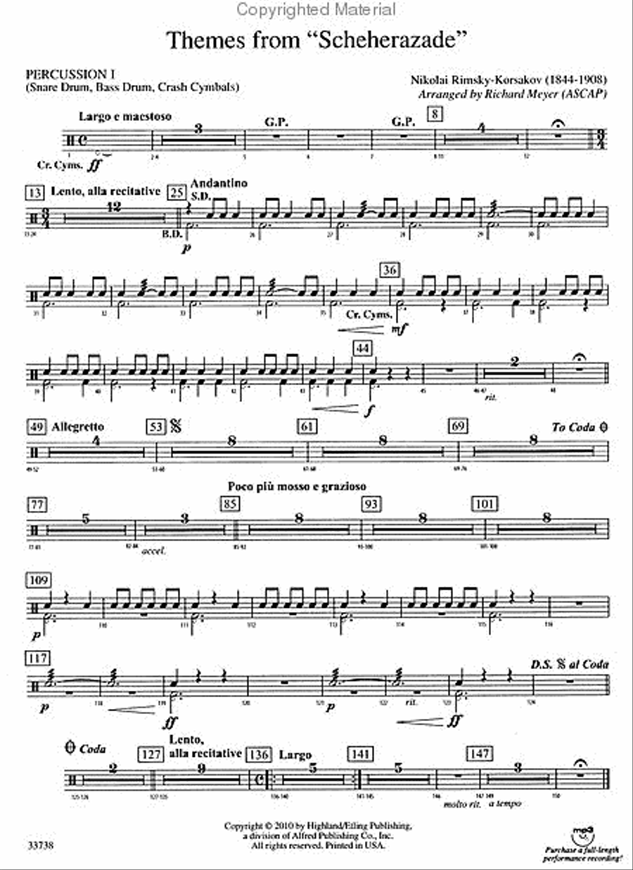 Themes from Scheherazade Full Orchestra scores gallery preview page 3