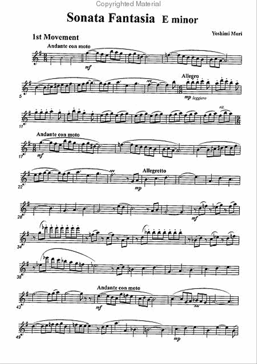 Sonata Fantasia Alto Recorder scores gallery preview page 2