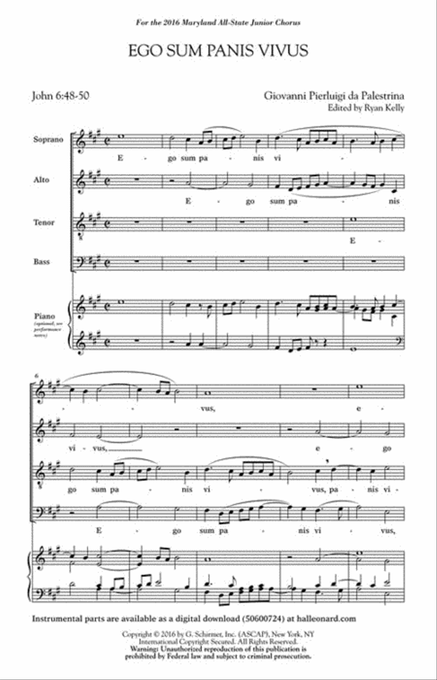 Ego sum panis vivus 4-Part scores gallery preview page 2