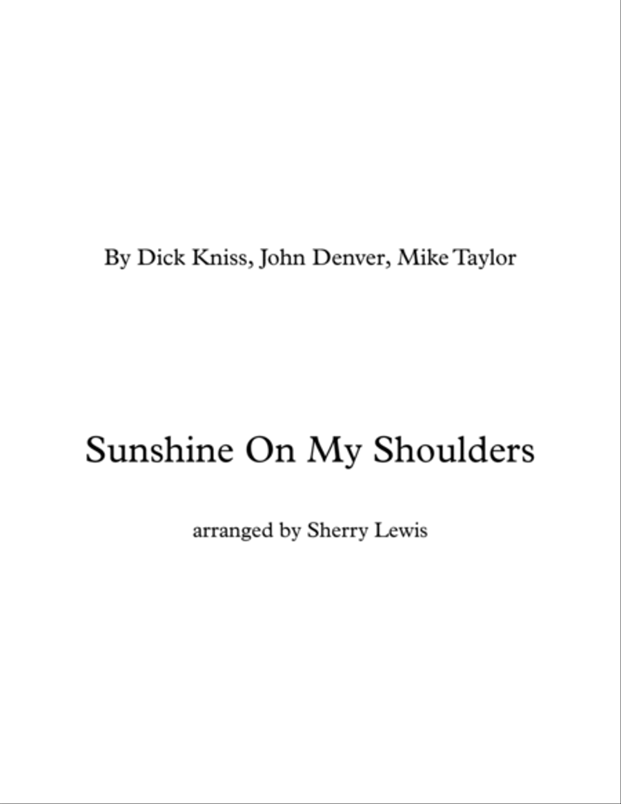 Sunshine On My Shoulders String Duet scores gallery preview page 2