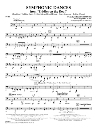 Symphonic Dances (from Fiddler On The Roof) (arr. Ira Hearshen) - Tuba
