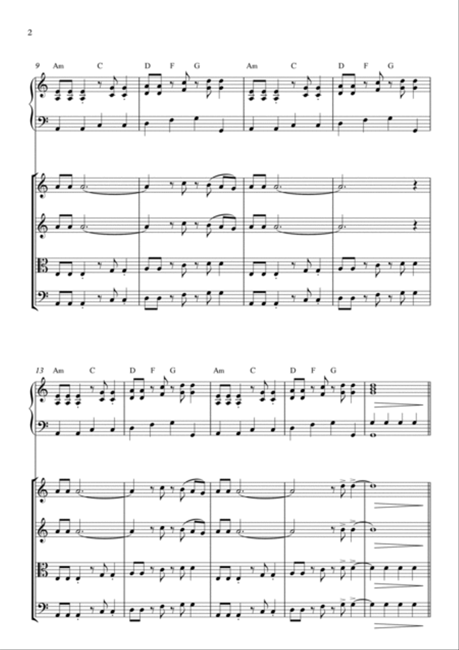 Rock You Like A Hurricane String Quartet scores gallery preview page 2