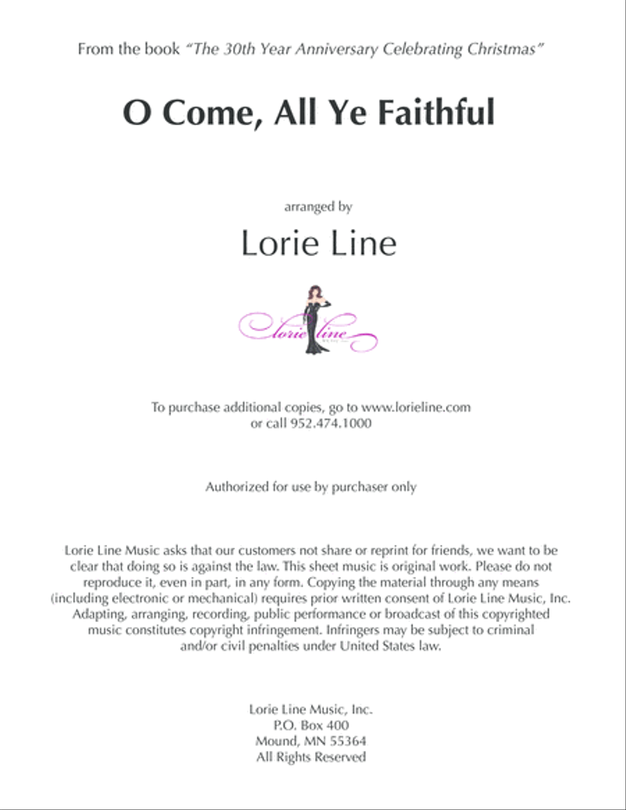 O Come, All Ye Faithful Piano Solo scores gallery preview page 1