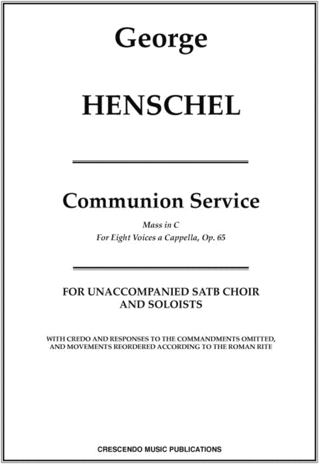 Communion Service in C, Op. 65 (Roman rite)