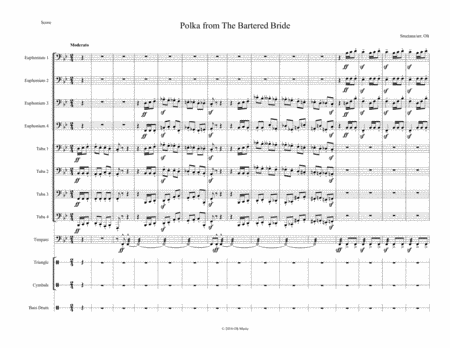 Polka from the Bartered Bride for tuba ensemble with percussion image number null