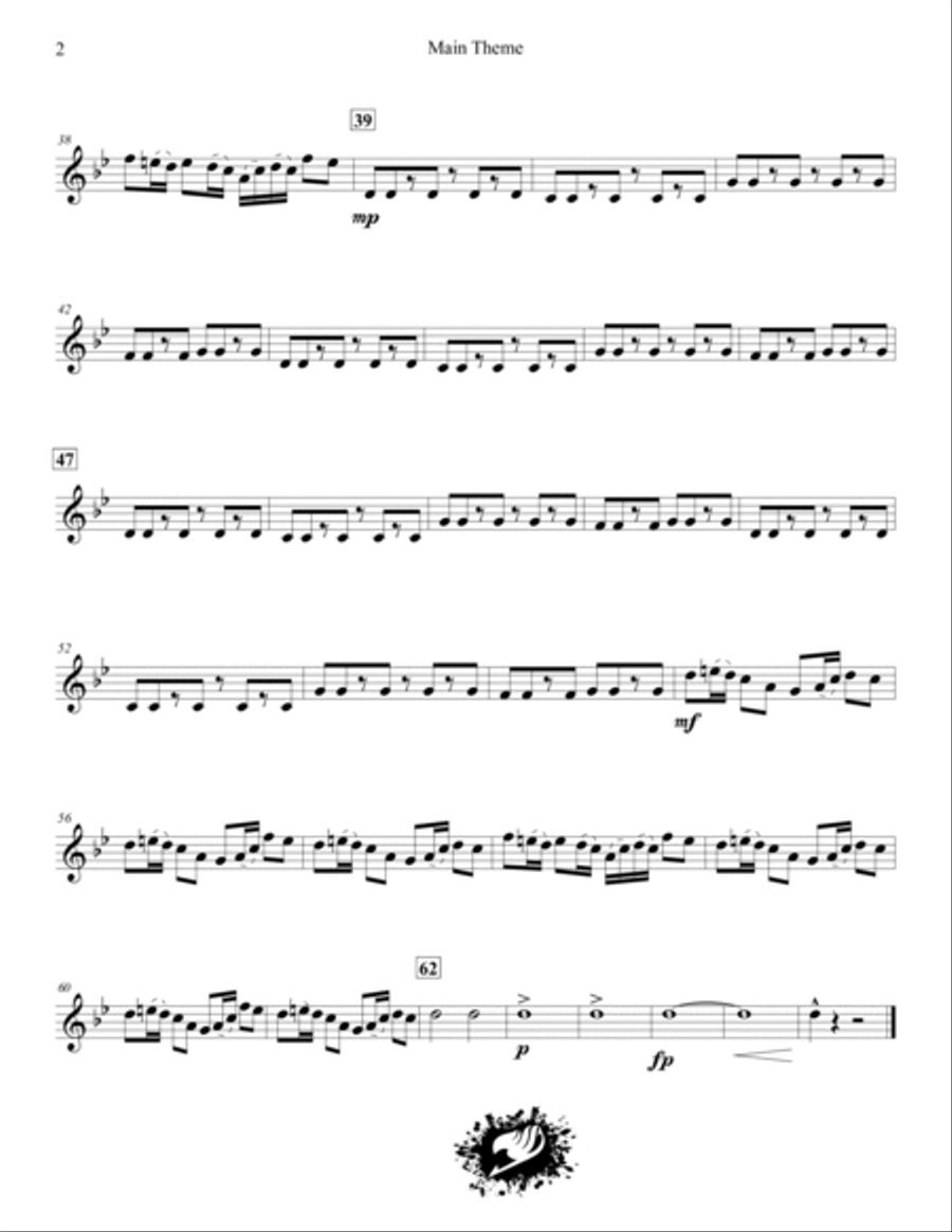 Fairy Tail Clarinet Solo scores gallery preview page 6
