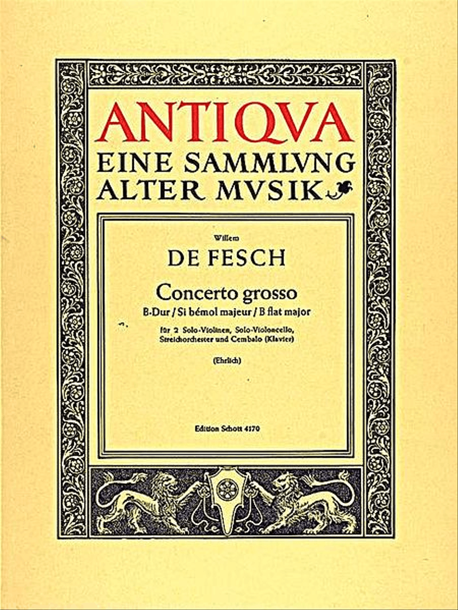Concerto Grosso B Major String Orchestra scores gallery preview page 1