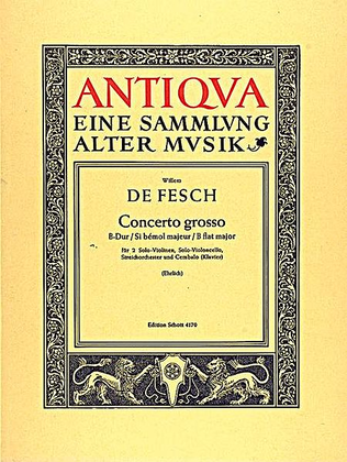 Book cover for Concerto Grosso B Major