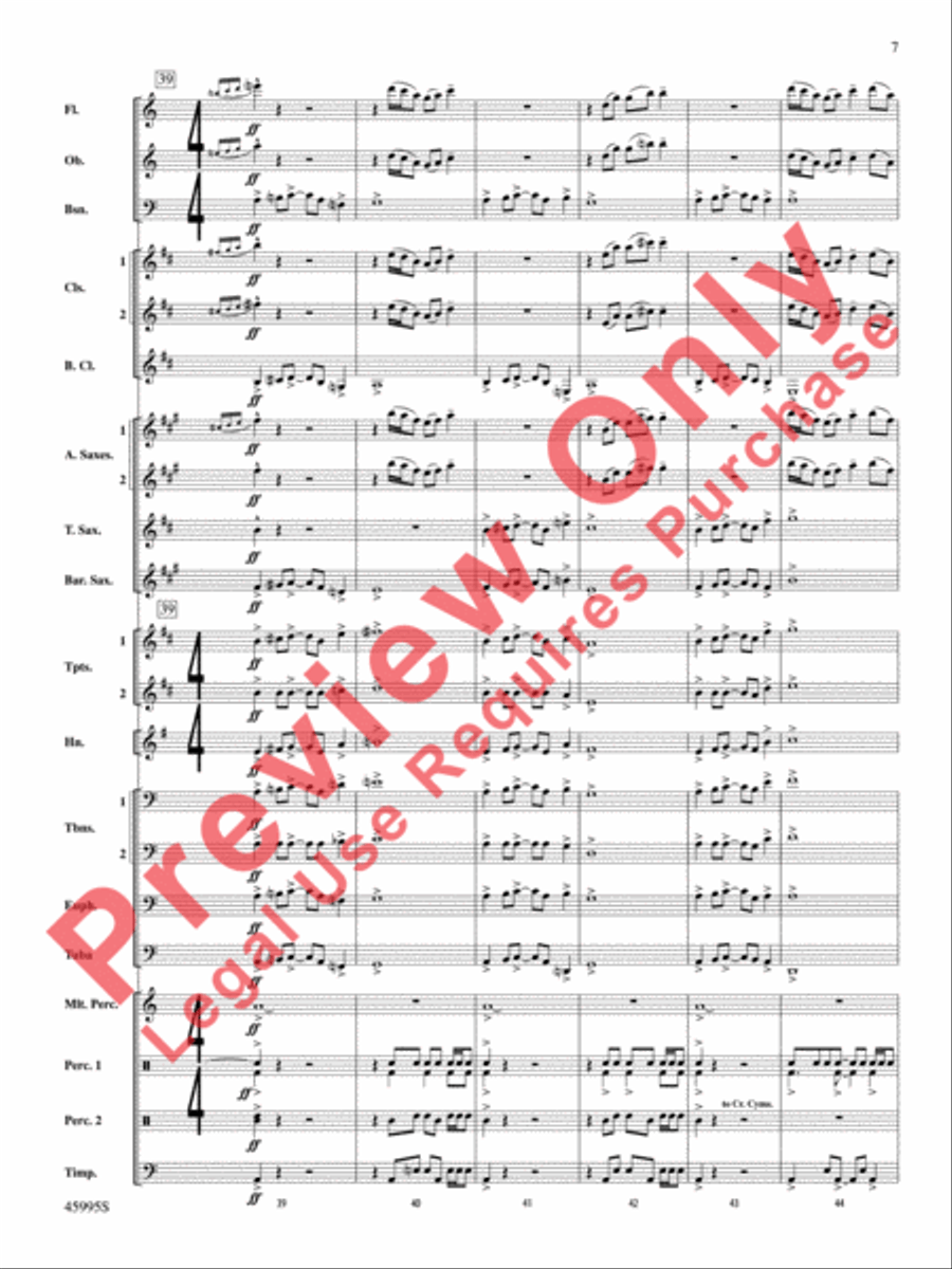 Kaboom! Kaboom! Concert Band scores gallery preview page 8