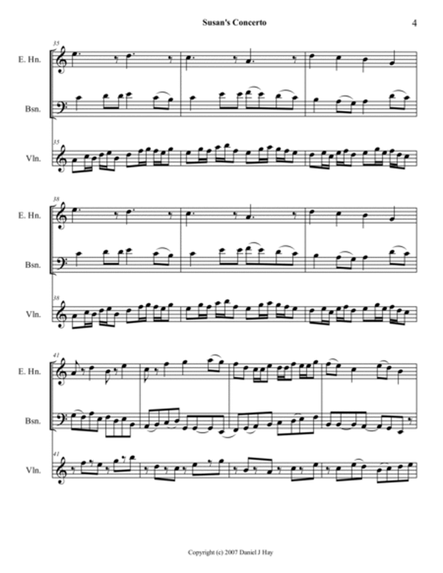 Susan's Concerto (Opus 383) - Violin, English Horn, and Bassoon -- Full Score - Score Only image number null