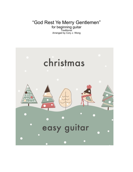 God Rest Ye Merry Gentlemen (Easy Guitar w/ tab) image number null
