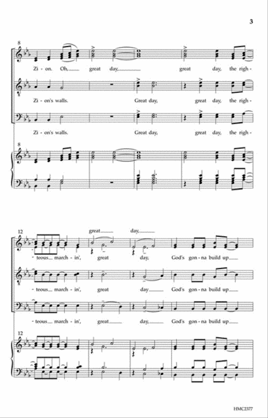 Great Day Great Day Choir scores gallery preview page 3