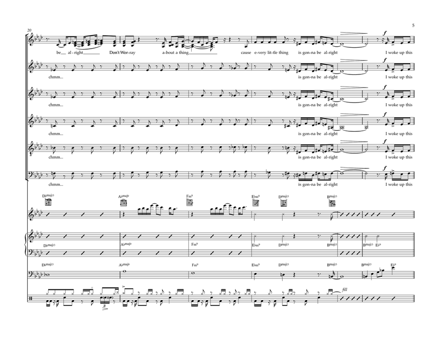 Three Little Birds Three Little Birds Divisi scores gallery preview page 6