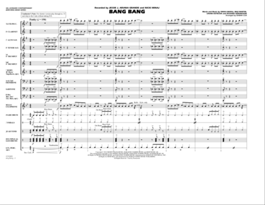 Bang Bang - Conductor Score (Full Score) Marching Band scores gallery preview page 2