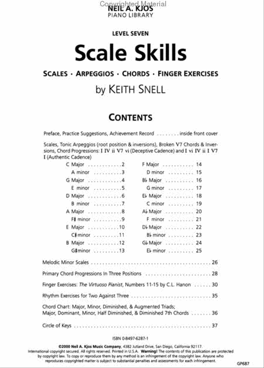 Scale Skills, Level 7 Piano Method scores gallery preview page 2