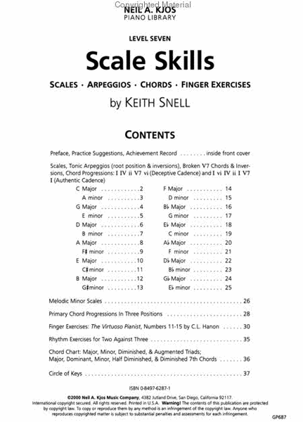 Scale Skills, Level 7