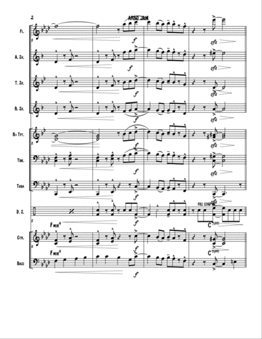 Arbo Jam Jazz Ensemble scores gallery preview page 2