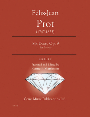 Book cover for Six Duos, Op. 9