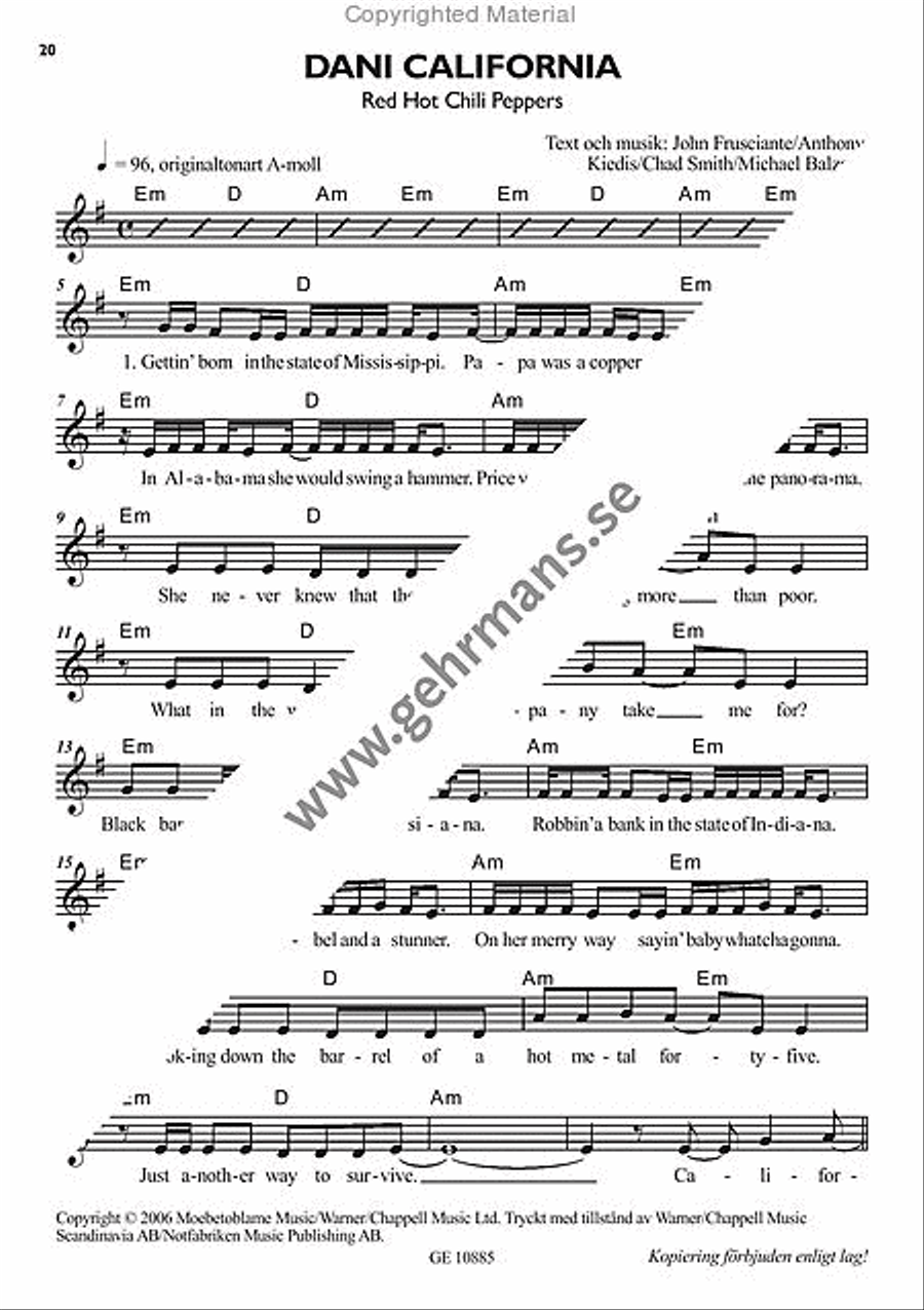 Pop 2006 Pop 2006 Piano, Vocal, Guitar scores gallery preview page 7