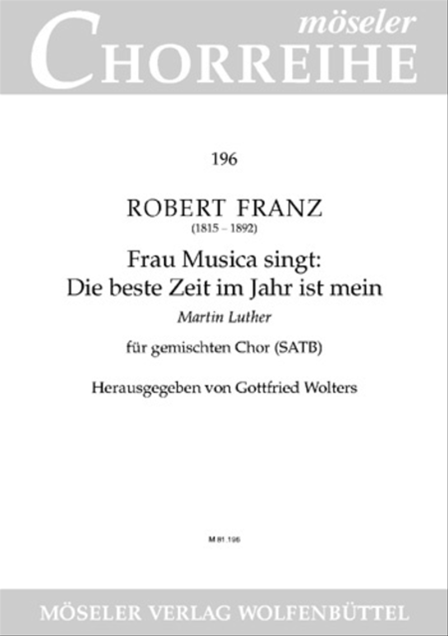 Frau Musica singt op. 24,3 4-Part scores gallery preview page 1