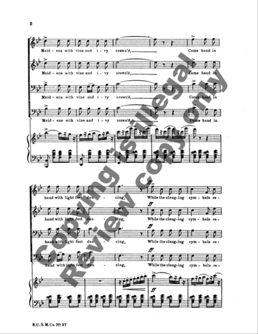 Philemon et Baucis: Bacchantes Chorus TTBB scores gallery preview page 4