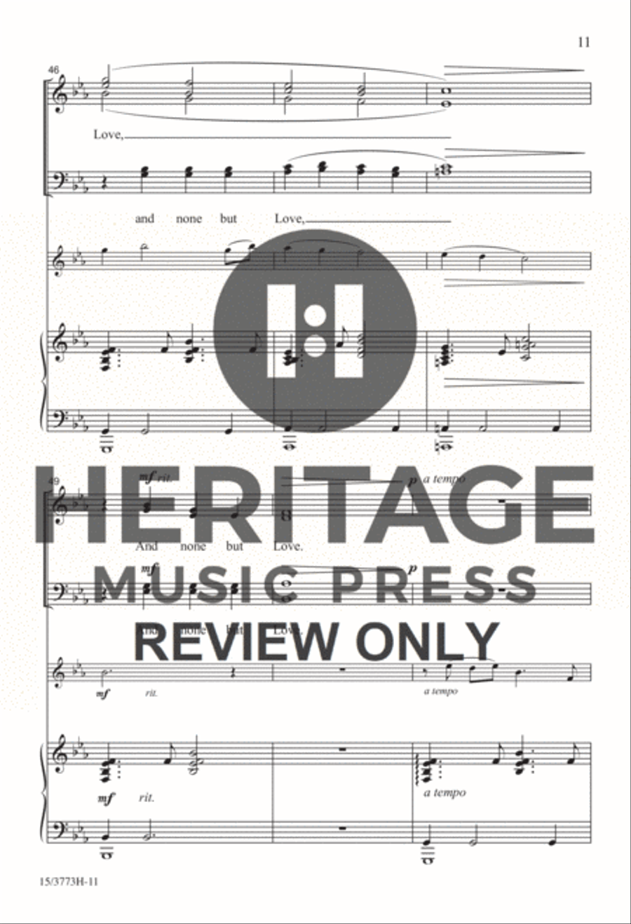 And None but Love 4-Part scores gallery preview page 9