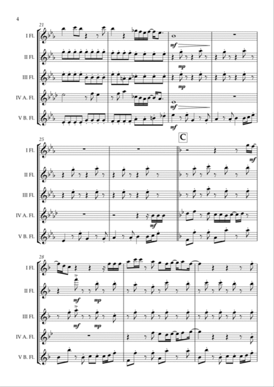 Love Is An Open Door Love Is An Open Door Flute Choir scores gallery preview page 5