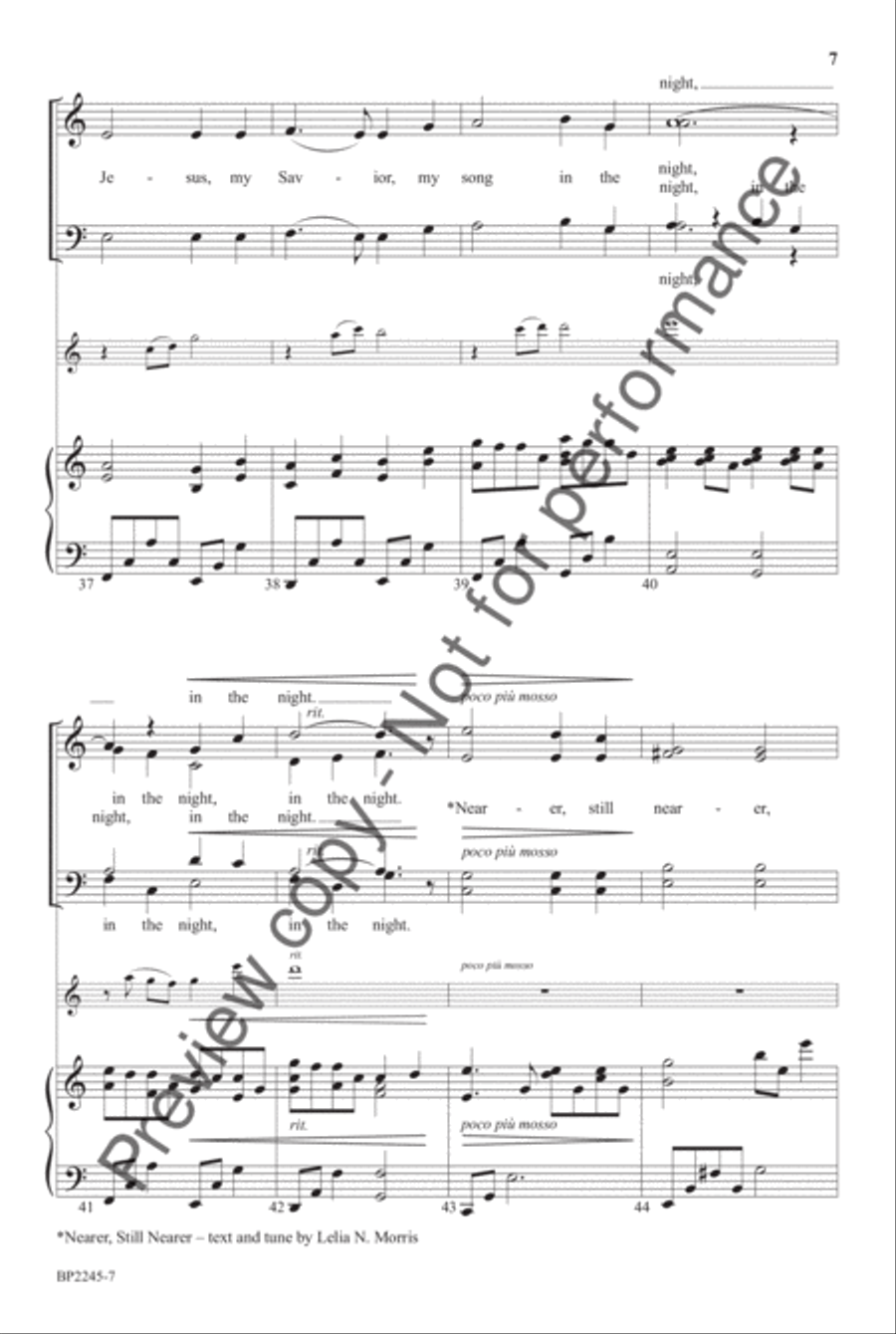 My Song In The Night 4-Part scores gallery preview page 7