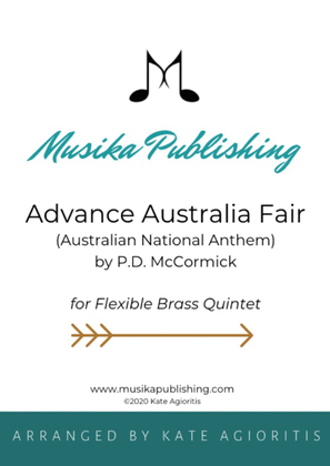 Book cover for Advance Australia Fair (National Anthem) - Flexible Brass Quintet