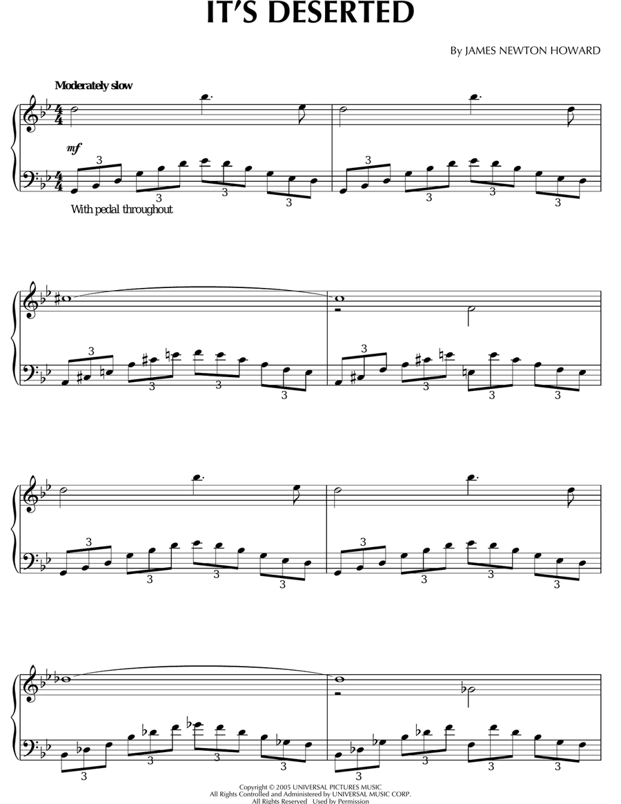 It's Deserted It's Deserted Piano Solo scores gallery preview page 1