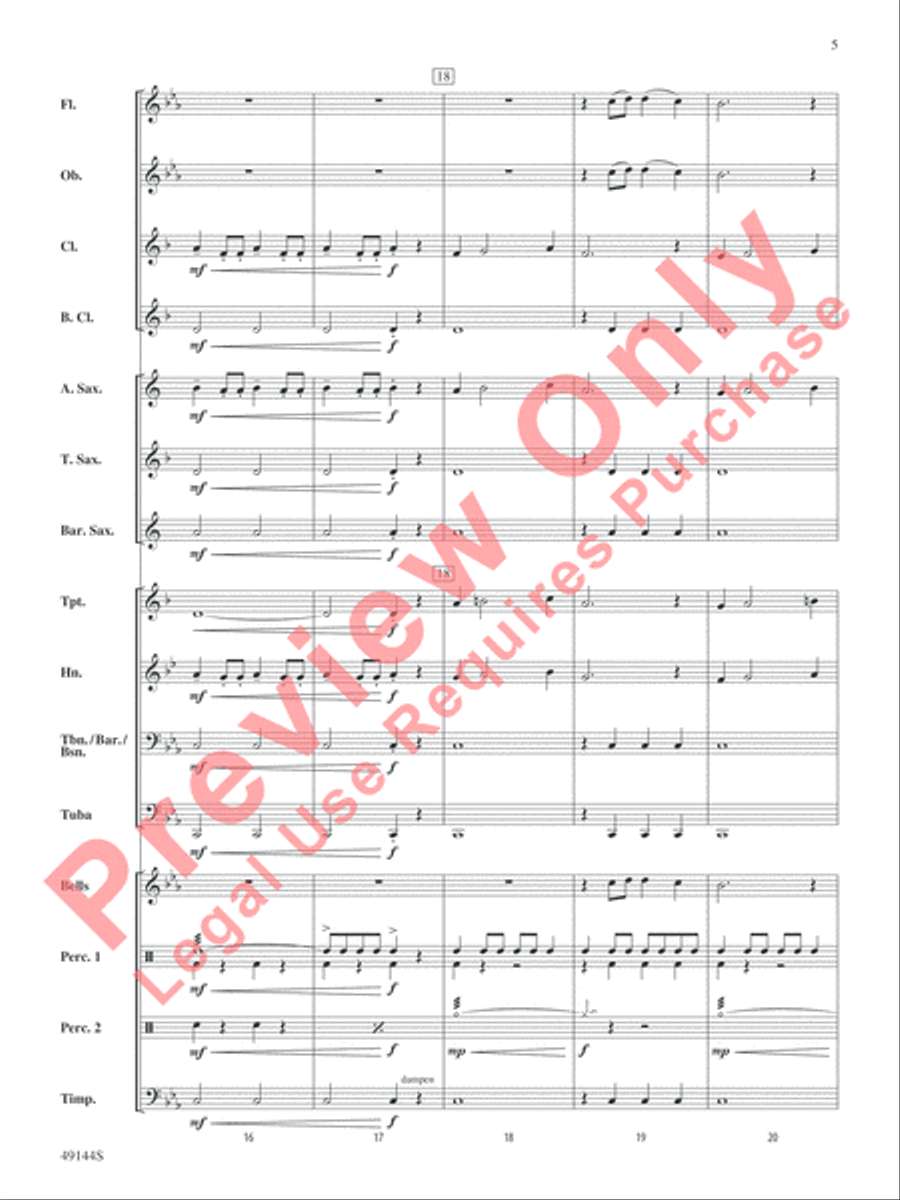 Asteroids Concert Band scores gallery preview page 6