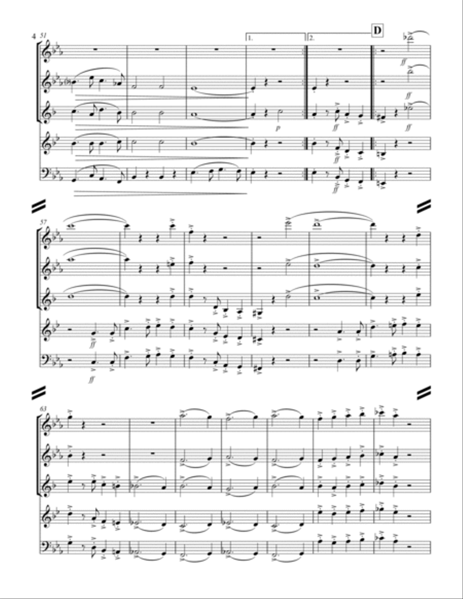 March - Hands Across the Sea (for Woodwind Quintet) Woodwind Quintet scores gallery preview page 5