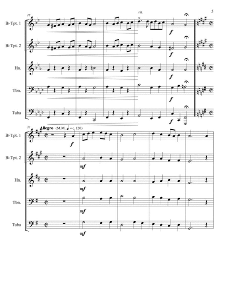 Adriaen Suite Brass Ensemble scores gallery preview page 5