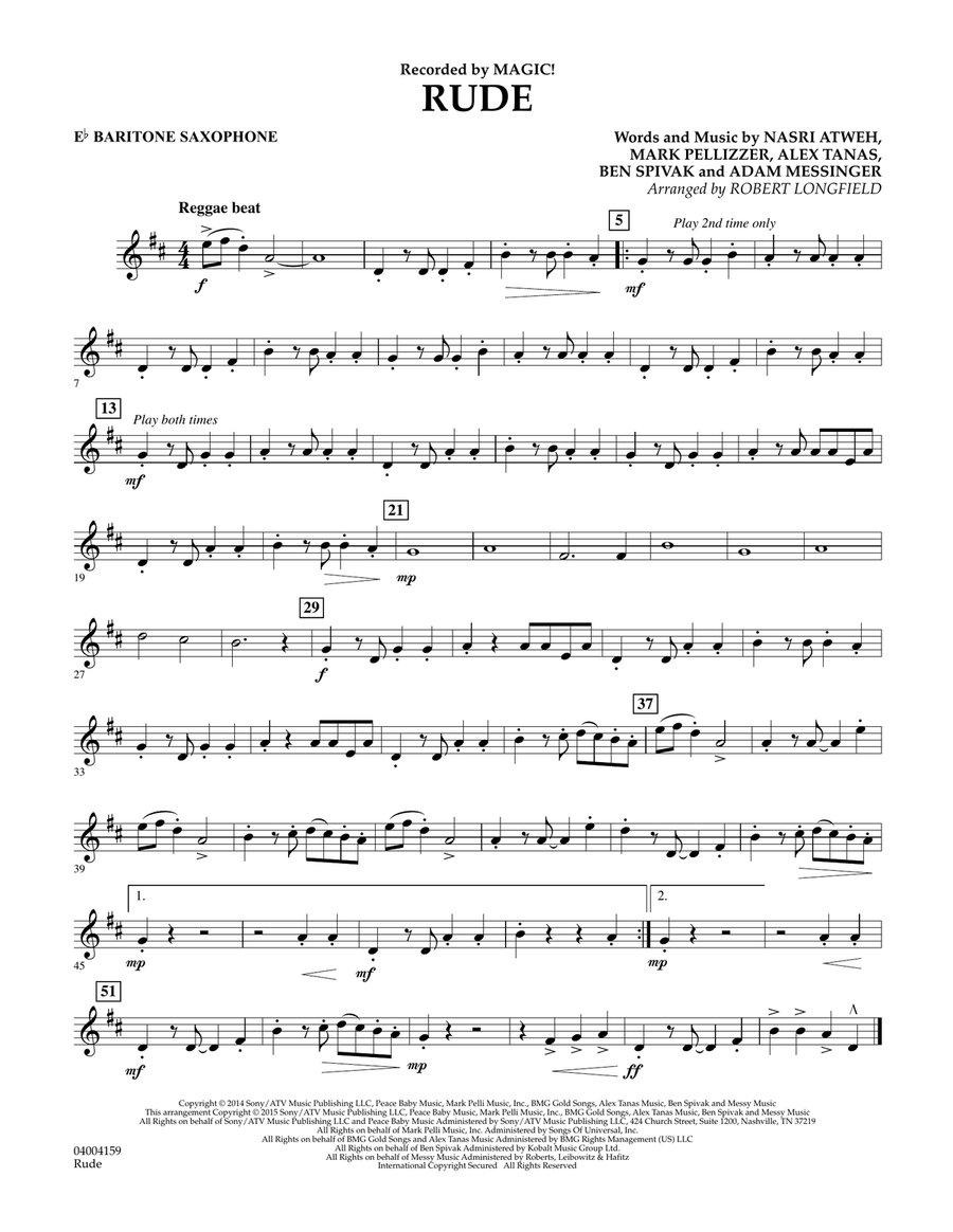 Rude - Eb Baritone Saxophone