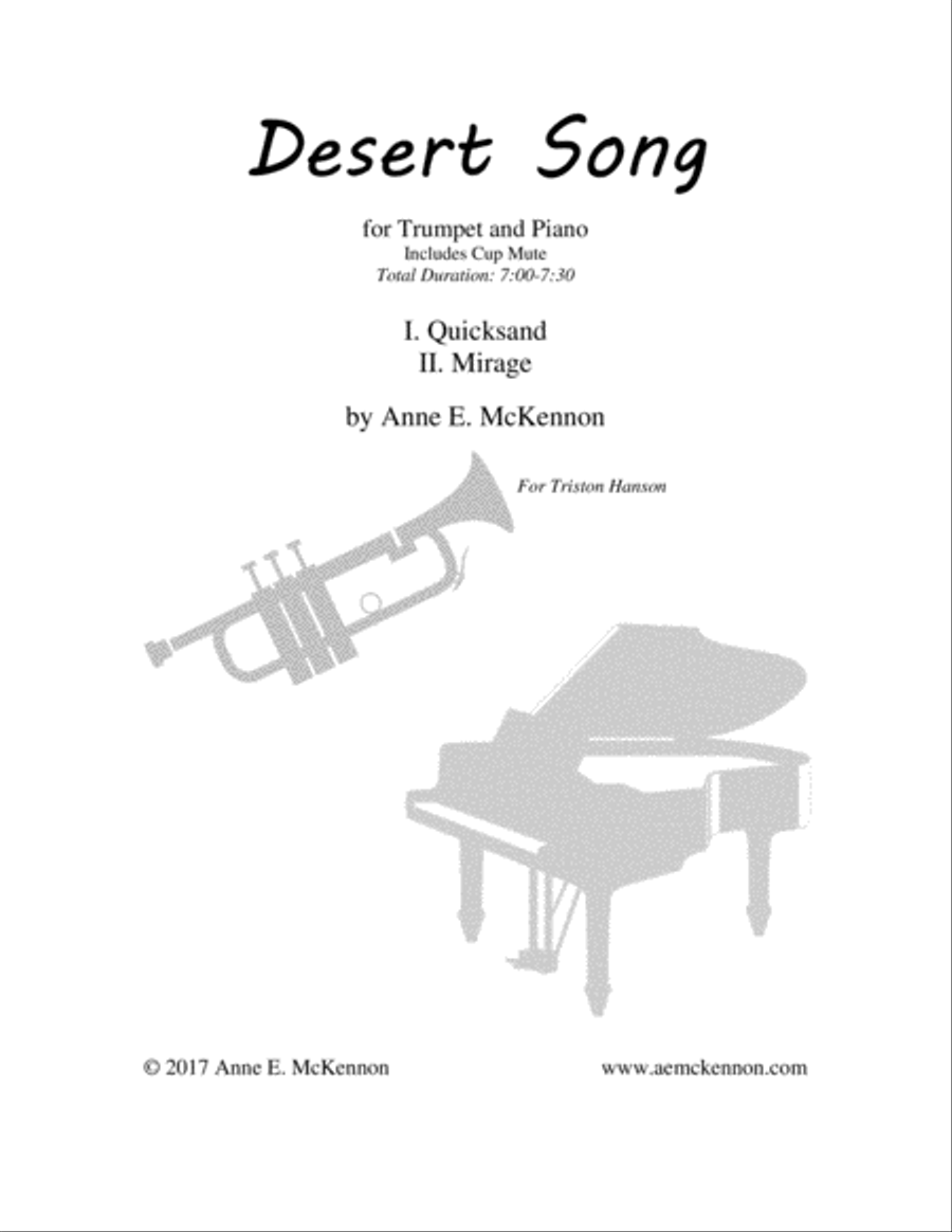 Desert Song Trumpet Solo scores gallery preview page 1